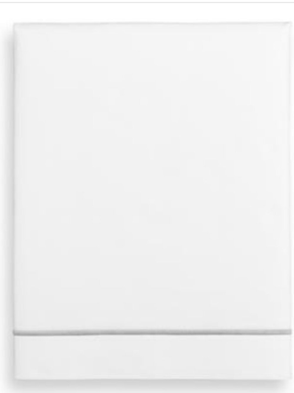 Hotel Collection Italian Percale 100% Cotton Flat Sheet, Full, Silver
